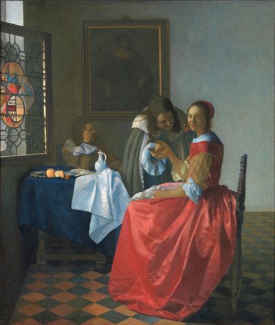 La ragazza con il bicchiere di vino da Jan Vermeer van Delft